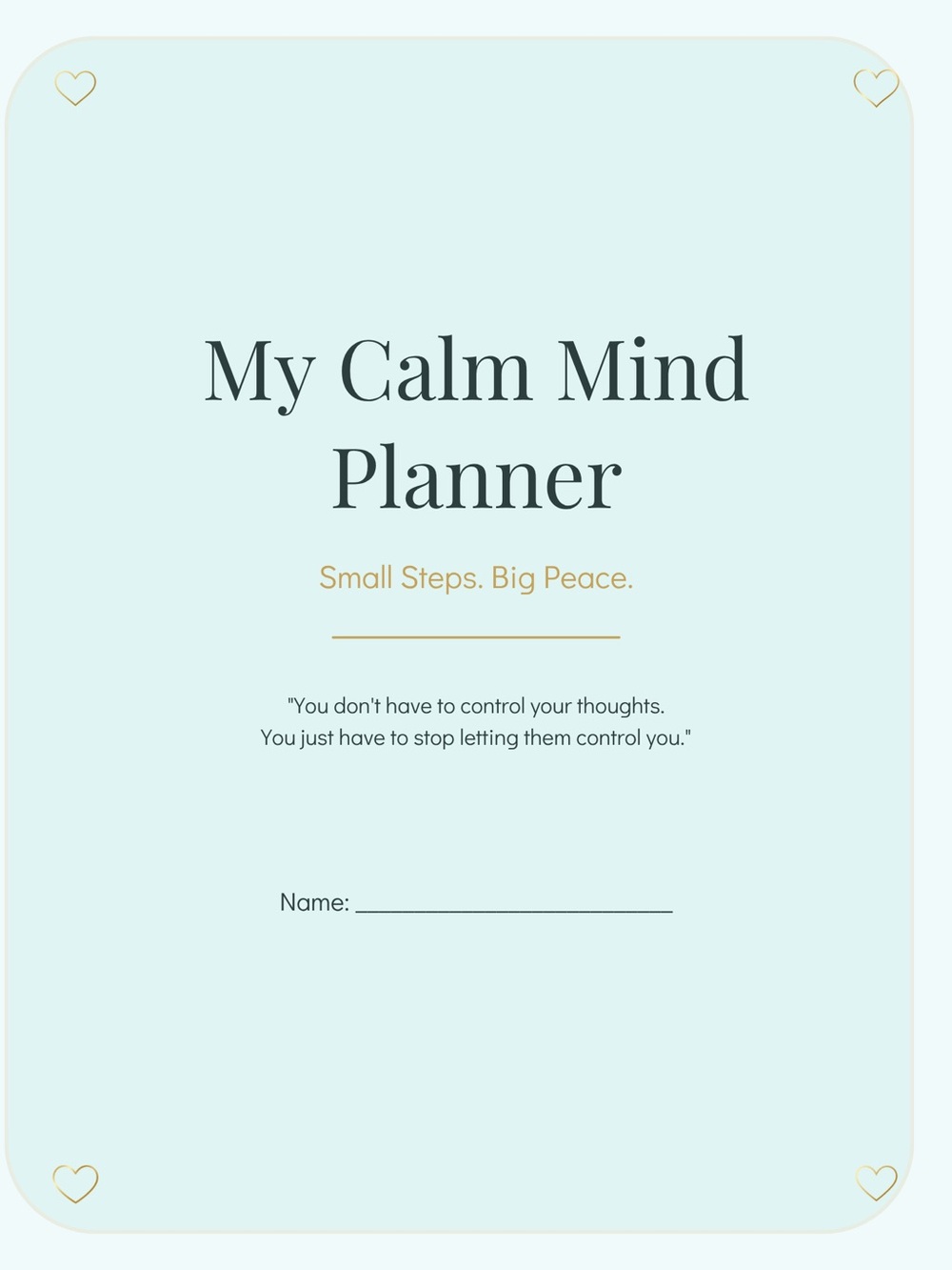My Calm Mind Planner - Digital Planner